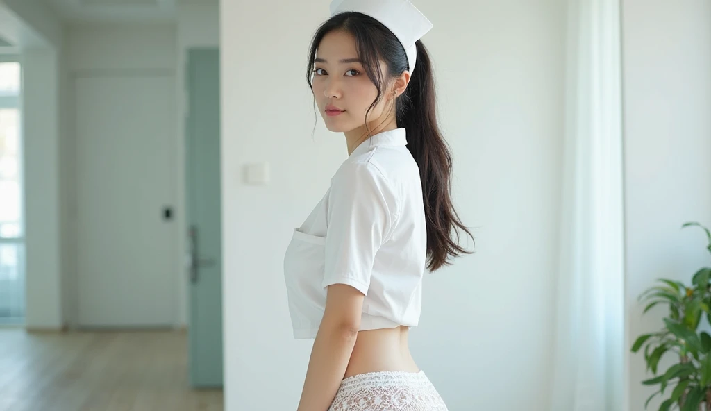 ((masterpiece, highest quality, Highest image quality, High resolution, photorealistic, Raw photo, 8K)), ((Extremely detailed CG unified 8k wallpaper)), (huge stunning goddess shot, very hot and sexy, jaw-dropping beauty, perfect proportions, beautiful body, slim body beauty:1.4), Medieval church, brick walls, young nun crying for the camera, ((nun, wearing white nun's outfit, no skin showing, Cross, intricate detailing:1.3)), white saint, 
