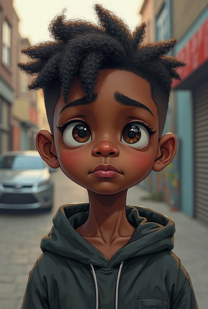 18 year old dark skinned boy with small thighs and small butt and with submissive and weak face and with cute clothes, 