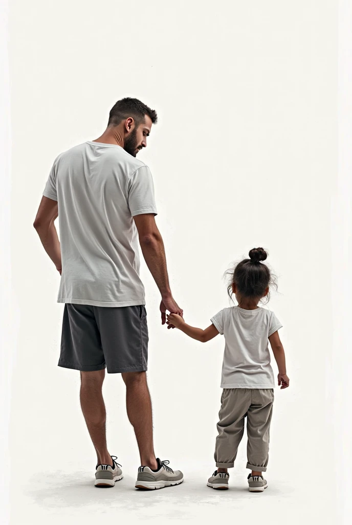 a father and son using a mobile phone together wearing MOVICELL brand clothing