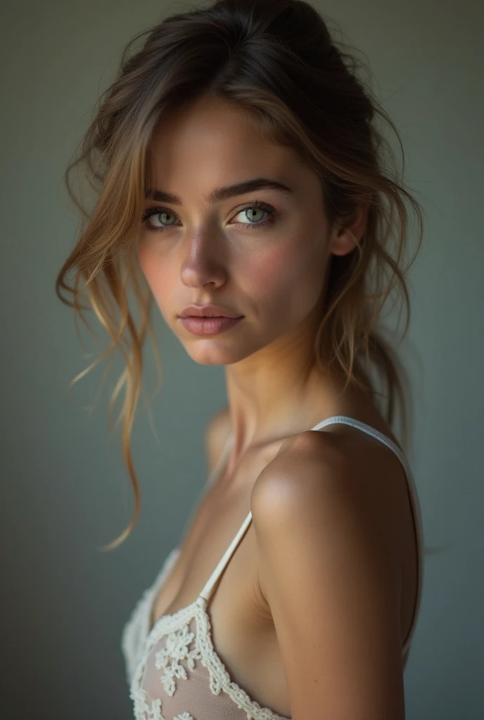 (work of art, photorrealistic:1.4, extremely complex:1.3, radiosity, photon mapping, dtx, 8k), ((((colar closeup, white undershirt, humid, [medium breasts:breasts big:0.8])), humid, [skin-detail:freckles:0.7], naturals, female supermodel, age 26), dirty bathroom, ((stone shower, glass shower, to clean)))
