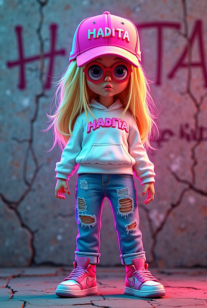 8 year old girl, solo, full body, splatoon, ink, inkling, splatter, rainbow, white skin, tentacles, jeans, large hoodie, the explosion of color, (squids)