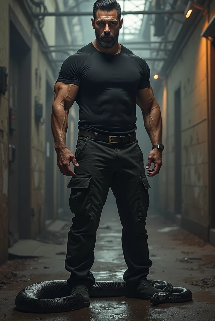 Movie poster, character design (Resident Evil - Chris Redfield, Chris Redfield) wearing a milky white combat uniform, standing alone in the ruins of the apocalypse, with a sad expression, muscular male hero, heroic male pose, tall and burly, muscular! Wearing sunglasses, sexy and charming body, tall and burly, creamy white combat suit, super buff and cool, high resolution committee, creamy white combat boots, attractive strong male, bright moonlight on the body, lonely