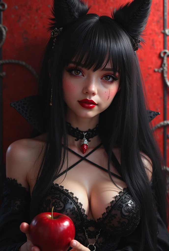 ((face close up, face shot)) ((Sexy, tall and very beautiful goddess of death)) ((dark eyeshadows make up)) ((bright red lipstick)) ((very pale skin)) ((big bright grey eyes)) ((very long straight black hair with bangs covering one eye)) ((big breasts:1.5)) ((wear black corset, skulls ornaments)) ((gold jewelry, choker)) ((gothic ballroom at night)) ((dark fantasy)) ((aura of light around her)) ((high definition:1.5), ((gloomy ambient)) ((pale lights)) ((masterpiece:1.5))((8k:1.7)) ((Best quality:1.4)), more_details:-1, more_details:0, more_details:0.5, more_details:1, more_details:1.5,