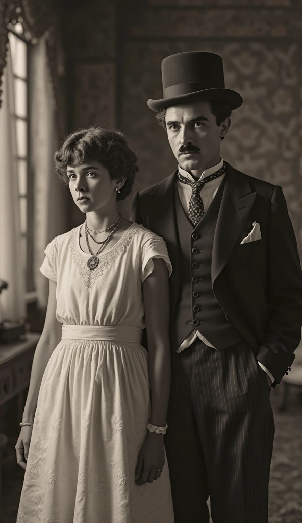 Tetouan, 1937. portrait of A young ((((35-year-old)) Marcus Logan)), pale englishman, tall, hugging girlfiend Sira Quiroga, ((((sad farewell)))), ((((clothings from the 1930s)))), ((messy chestnut hairstyle of the 1930s)), ((colorful))