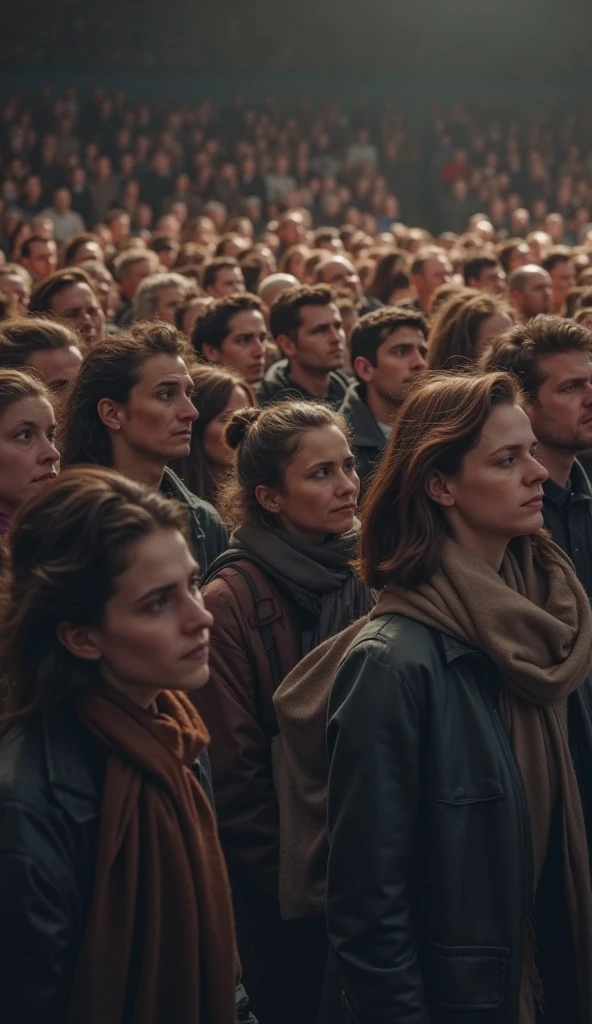 The Lost Generation ,Crowd of people in phones Realism,Utopia,ember