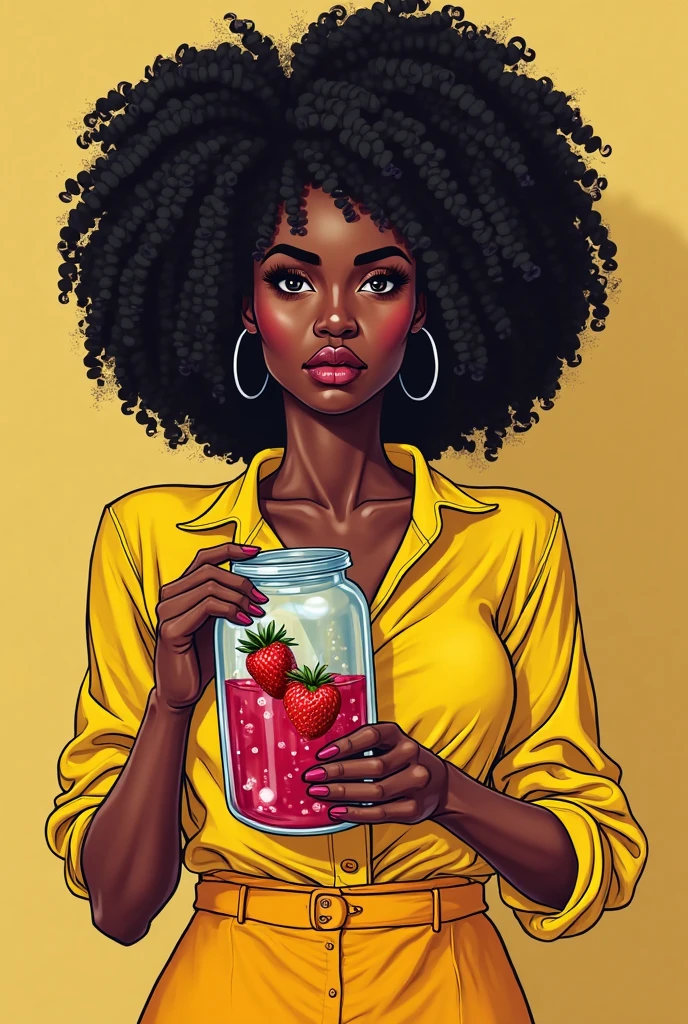 there is a black woman , the woman has curly black , she has brown skin, with dark brownish skin, with long curly, long black curly hydrated bouncy curls hair she has ramen noodles I front of her and she is holding the chopsticks 🍜 😋