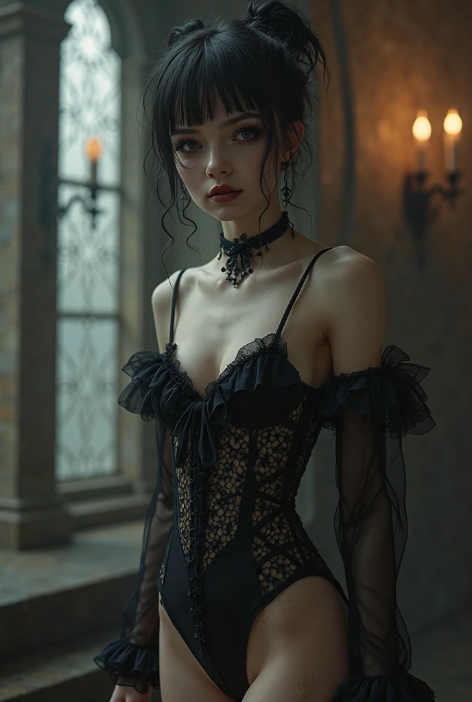 official art, Unity 8k壁纸, Super detailed, attractive, attractive, master-piece, beste-Qualit,
darkness, atmospheric, mystical, romantic, creepy, literature, artistry, fashion, Victorian, decorate, complication, lace, deliberation, Emotional depth, supernatural,
1girls, single, collar, chest element