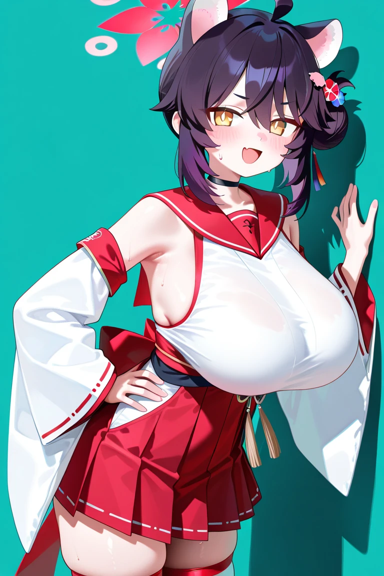 1girl, solo,((toddler)), (little female ,,wide hip:1.3),gigantic breasts, oppai,((sagging breasts:1.3,breasts apart:1.3,hanging breasts:1.3)),
(short, , chibi:1.2), nsfw,revealing chinese ,china dress, (fusion of chinese_dress and highleg leotard:1.5),(wearing doctor's white gown),(((Chinese traditional patterns print on leotard))),Rose hair clasp,skindentation, white Clothes, ((no panties,exphosed groin)),white_background, absurdres, highres,akane, TendouAkane, ,cowboy shot,