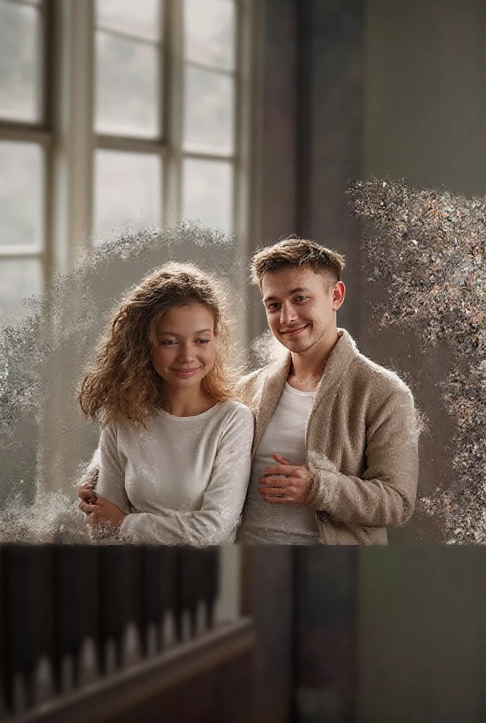 a girl lying unconscious in the arms of a handsome white guy in the late night, black girl, strong, tall and robust white man, high-resolution, ultra-detailed, realistic, dark and mysterious lighting, intense emotions, cityscape background, vivid colors, cinematic style