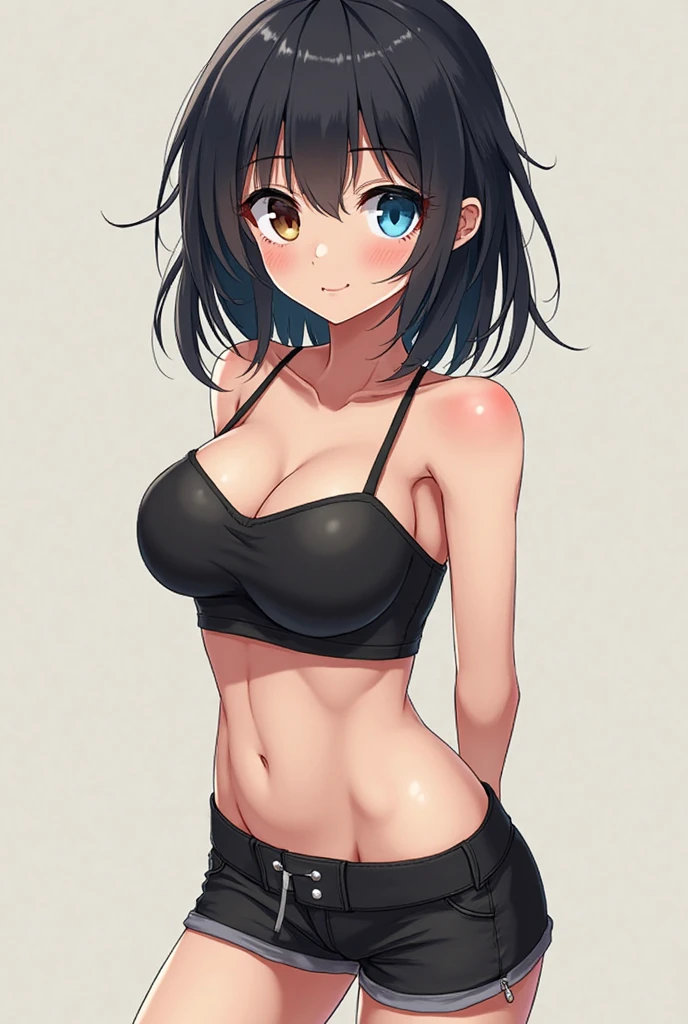 Junior high school student who looks like an elementary school student, , very short, 140 cm tall, black hair with a slight green tinge, short ahoge, beautiful long hair but with a little hair sticking out, beautiful round eyes, blue eyes, smile, boyish, long sleeves, Thick clothes, skirt, big breasts, hair longer than waist, long hair, childish face, gentle smile, a little shy, black skirt, black hair with a slight green tinge, boyish, gentle smile, jacket one size larger, ( Deep greenish black hair: 1.3),(her bra is visible:1.2)