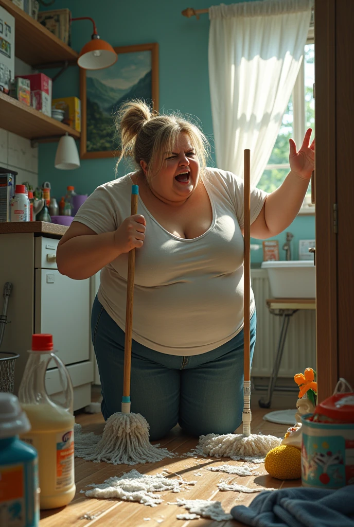 A messy housewife keeps her butt.