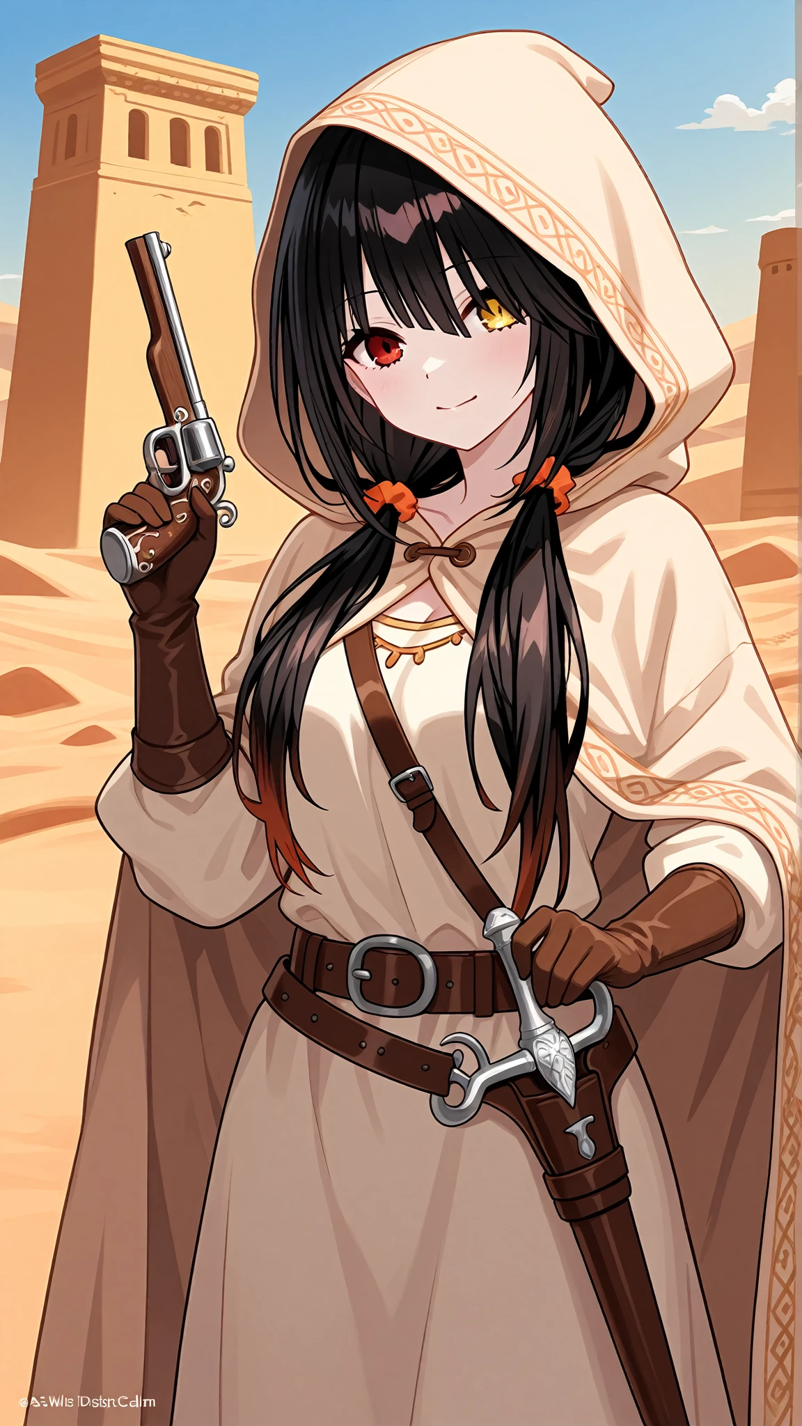 masterpiece, best quality, ultra-detailed, Pieck, 1girl, milf, mature face, thick, solo, long sleeves, jacket, open clothes, hood, open jacket, hoodie, hood down, brown jacket, white hoodie, paradis Eldian uniform, forest background, volumetric lighting, intricate details, tonemapping, sharp focus, hyper detailed, trending on Artstation back view, ass