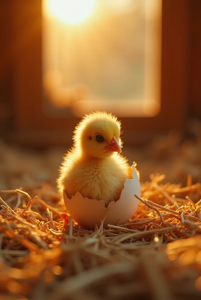 Create a chick hatching from an egg