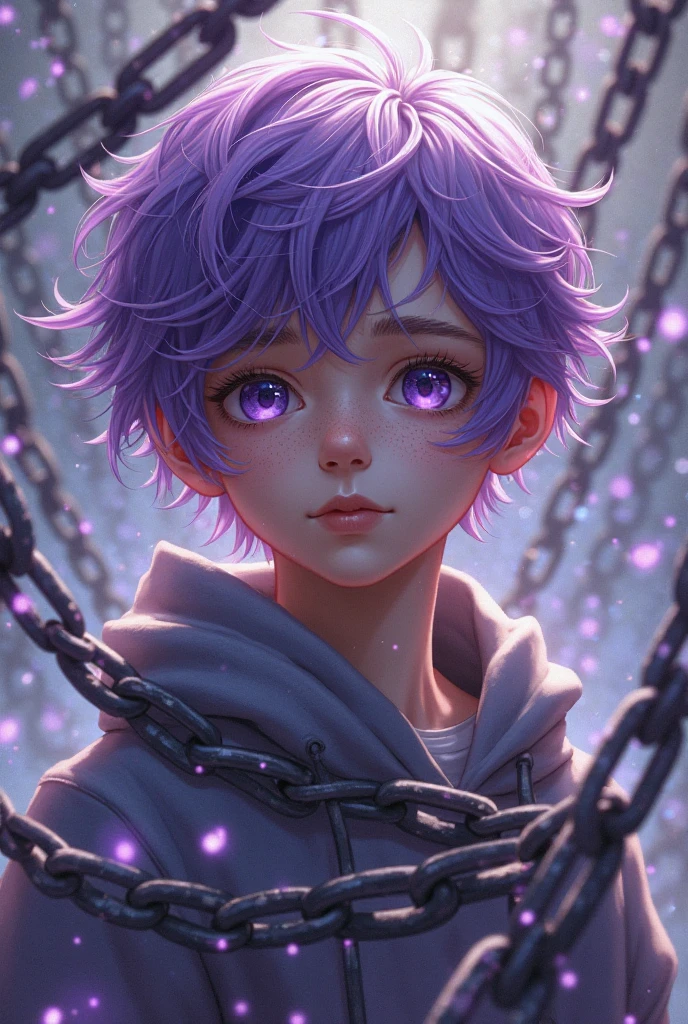 Child boy, white eye, scar on forehead, purple curly hair, black kimono,"Anime character design inspired by Naruto, full of dramatic and impressive lighting, focus on the centralized character, impressive face, full of creative details, ultra-fine 2D design, scenery bathed in creativity, boasting 2D anime resolution clarity, HD anime graphics, high-octane rendering"