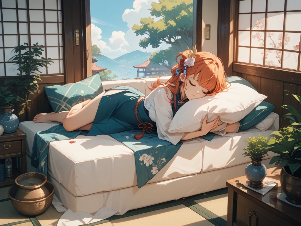 Lying down 가을의 여신, beautiful, Character style, Wearing the clothes of a goddess. There is an autumn-like decoration on the head..Emma ordered, Osa Extram, Merwan Shabane, Colman Moser, surrealism, occult, fantastic, fancy, Japanese animation, Knocking on the flames, Miniskirt Beauty, Perfect volume body, 자세한 masterpiece 매우 사실적인 날카로운 초점 귀여운 요염한 수줍은 창피한 붉어짐 확대 score_9, score_8_down, score_ animated cartoon, High-resolution images,masterpiece,best quality,girl,Cute face,clean skin,shiny hair,very detailed eyes,simple background, George plate, Autumn Maple Forest, goddess of beauty, busty,Lying down, face close, greek roman mythology, Goddess Demeter, I can see the forest.