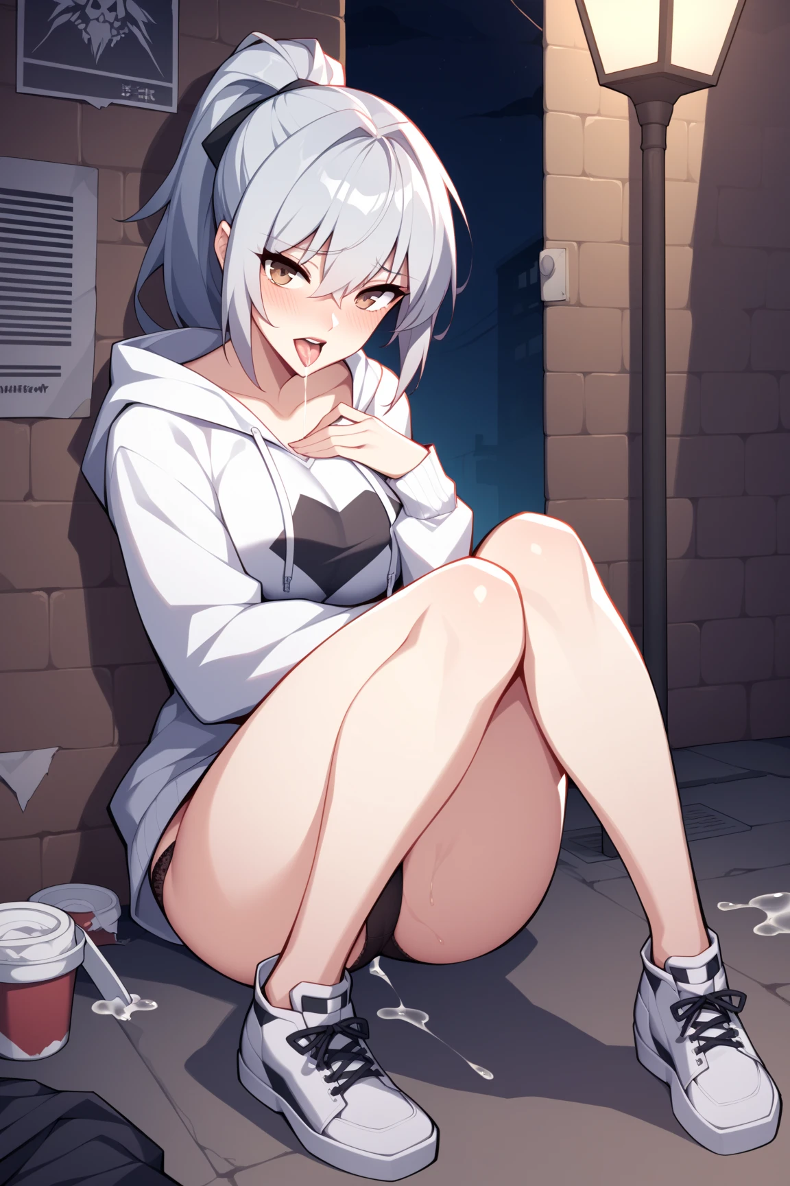 ((highest quality)), ((masterpiece)), (be familiar with), (((((nsfw)))), 1 girl, alone, silver hair,Completely naked, Slender,slender,short hair,small breasts, erect nipples, insult,rape,angry face