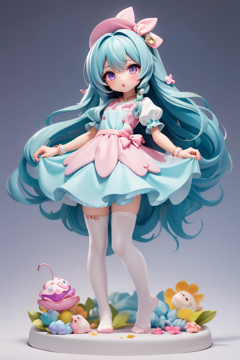 Chibi Girl、I'm walking through the desert under the scorching sun, feeling like I might collapse at any moment.、Sweat、heat haze、Very detailed、Ultra-realistic、