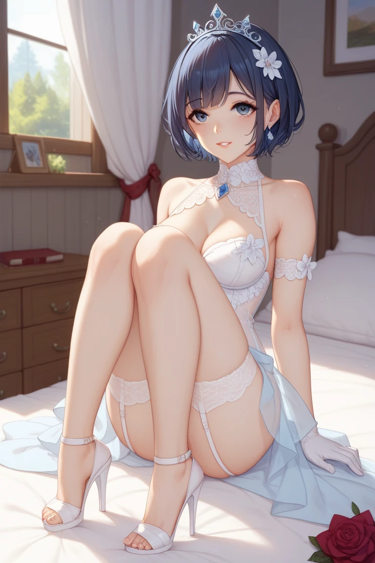 (QUALITY:0)
8k, 8k wallpaper, (an extremely delicate and beautiful:1.1), (beautiful detailed eyes:1.3), (best illustration:1.1), (best quality:1.3), (best shadow:1.1), (cinematic lighting:1.2), detailed eyes, (detailed_light:1.1), (dreamy:1.1), (extremely detailed CG unity 8k wallpaper:1.1), highres, (masterpiece:1.3), official_art, ray tracing, (stylized:1.3), trending on artstation, (ultra_detailed:1.2)
(STYLE & COMPOSITION:0)
1girl, solo, full body
(POSE & EXPRESSION:0)
blush, head_tilt, legs_apart, lips_apart, sideboob, unamused, armpit_showing, legs_spread, (fingering:1.2)
(CHARACTER:0)
silk_pantyhose, (white stockings:1.3), (full naked:1.3), breasts_apart, collarbone, high_heels, lips, makeup, (messy_hair:1.2), shiny_hair, shrug_\(clothing\), (small_breasts:1.3), short hair
(BACKGROUND:0)
(TEXTUAL INVERSION:0)