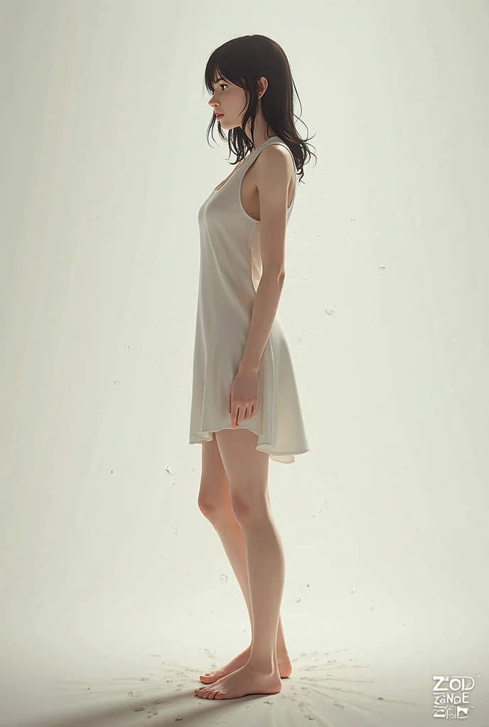 fashion model photography, vestido de ballet, strong sense of design, tiro medio, South African girl, cabello corto, Accesorios para el cabello, piel delicada, Sonrisa, Fondo simple, textura alta, Deslumbrante luz de fondo, Professional studio lighting