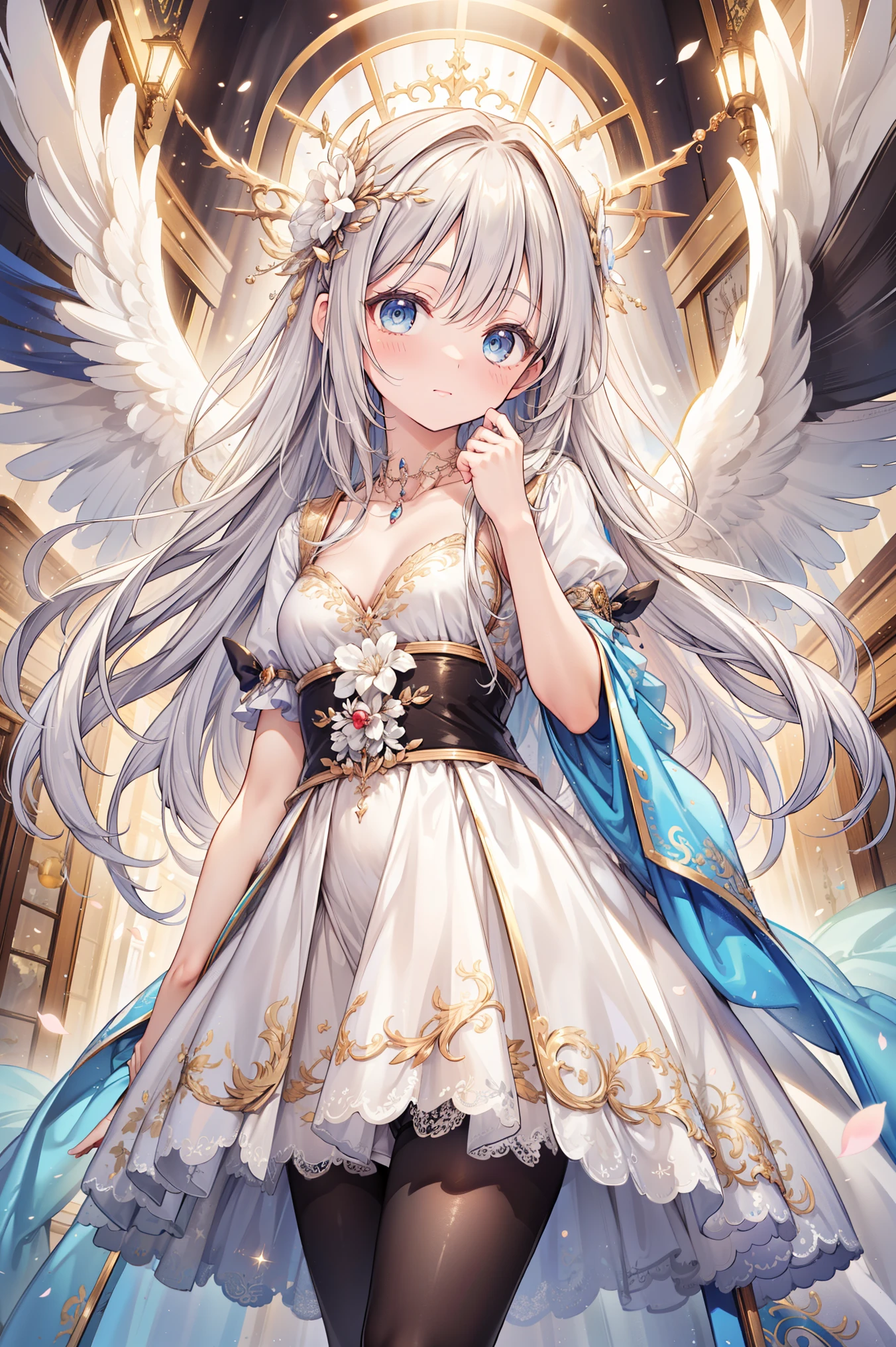 (best quality,4K,8K,high resolution,masterpiece:1.2),Extremely detailed,,,magic,enchanting,joy,Holy Goddess,magical effect,Red curly hair,blue eyes,Black translucent dress,nice decoration,Features of the magical costumes of the heavens,A small amount of purple fabric,Exquisite clothing,Layered Skirt,detailed lace,Delicate ruffles,bedroom,solitary,night,Lace pantyhose,Sacred stripes,Transparent clothing,Jewelry embellishments，Angel Maiden，magic弧，electrical arcs，Fireball
