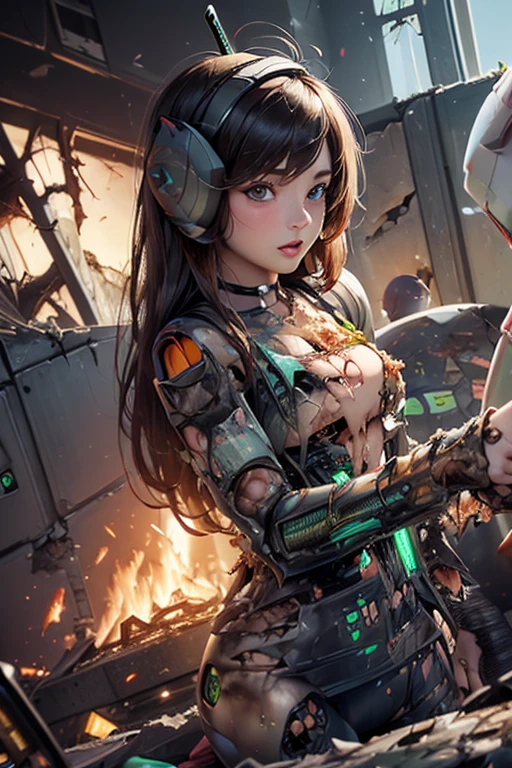 ((Best quality)), ((masterpiece)), (highly detailed:1.3), 3D, arcane style,In the dark and courageous dystopian city of Piltover, plagued by violence and divided into two opposing factions, a young prodigy named Jinx emerges. Having endured unimaginable loss and abandonment, she embraced a life of chaos and destruction. Known for her inventive and explosive abilities, Jinx becomes an icon of rebellion against the oppressive forces that control the city. However, haunted by guilt and battling inner demons, she must confront her past and decide whether to continue on the path of anarchy or seek redemption amid the turmoil. Explore Jinx's journey as she navigates a treacherous world, fighting for survival, unlocking secrets, and discovering the true meaning of her twisted existence, chaos reigns supreme, and at the center of it all is Jinx, the embodiment of unpredictability. Delve deep into Jinx's twisted mind, exploring the origins of his madness and the driving force behind his destructive nature. Unravel the moments that shaped her into the crazed, iconic character we know. Take us on a wild journey through the vibrant streets of Piltover and the shadowy suburb of Zaun as Jinx wreaks havoc with his explosive arsenal. Can redemption find its way into Jinx's fractured soul? Or will she dance forever on the edge of sanity, embracing the chaos that fuels her very existence? Arcane's fate hangs in the balance as Jinx's path intertwines with unlikely allies and formidable enemies. Ignite your imagination and paint a vivid portrait of Jinx's distorted psyche, capturing the essence of her madness and the indomitable spirit that defines it, HDR (High Dynamic Range), Ray Tracing, NVIDIA RTX, Super-Resolution, Unreal 5, Subsurface Scattering, PBR Texturing, Post-processing, Anisotropic Filtering, Depth of Field, Maximum Clarity and Sharpness, Multit Textures