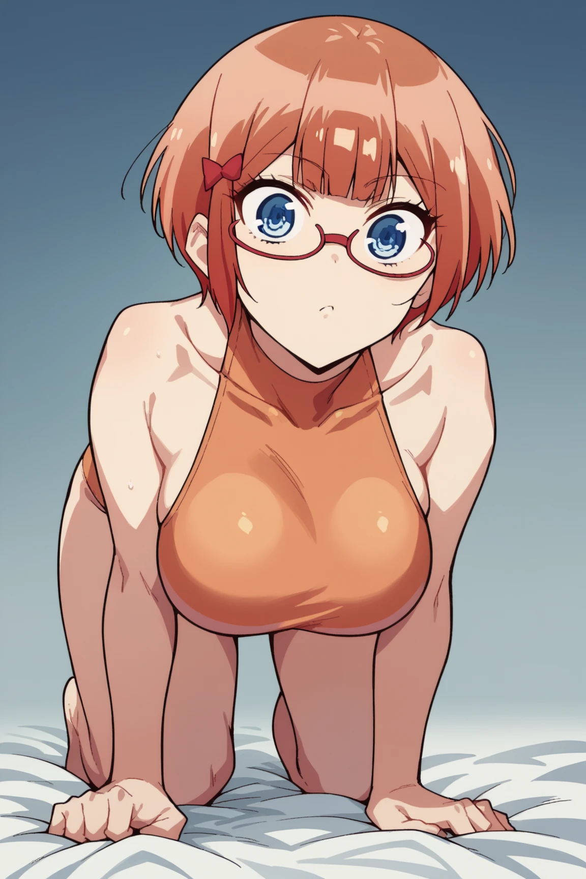 masterpiece, detailed, best quality, HD, UHD, best quality, highres,simple background,
mira_yoo, short hair, brown eyes, brown hair, 1girl, solo,ahoge, glasses,Posing as if listening to a seashell, masterpiece, expensive quality, very_expensive_solve, big_file size, full color,(completely nude:1.2),pussy,niplles,anime color,( kid:1.2),
chibi,(vaginal sex:1.2),