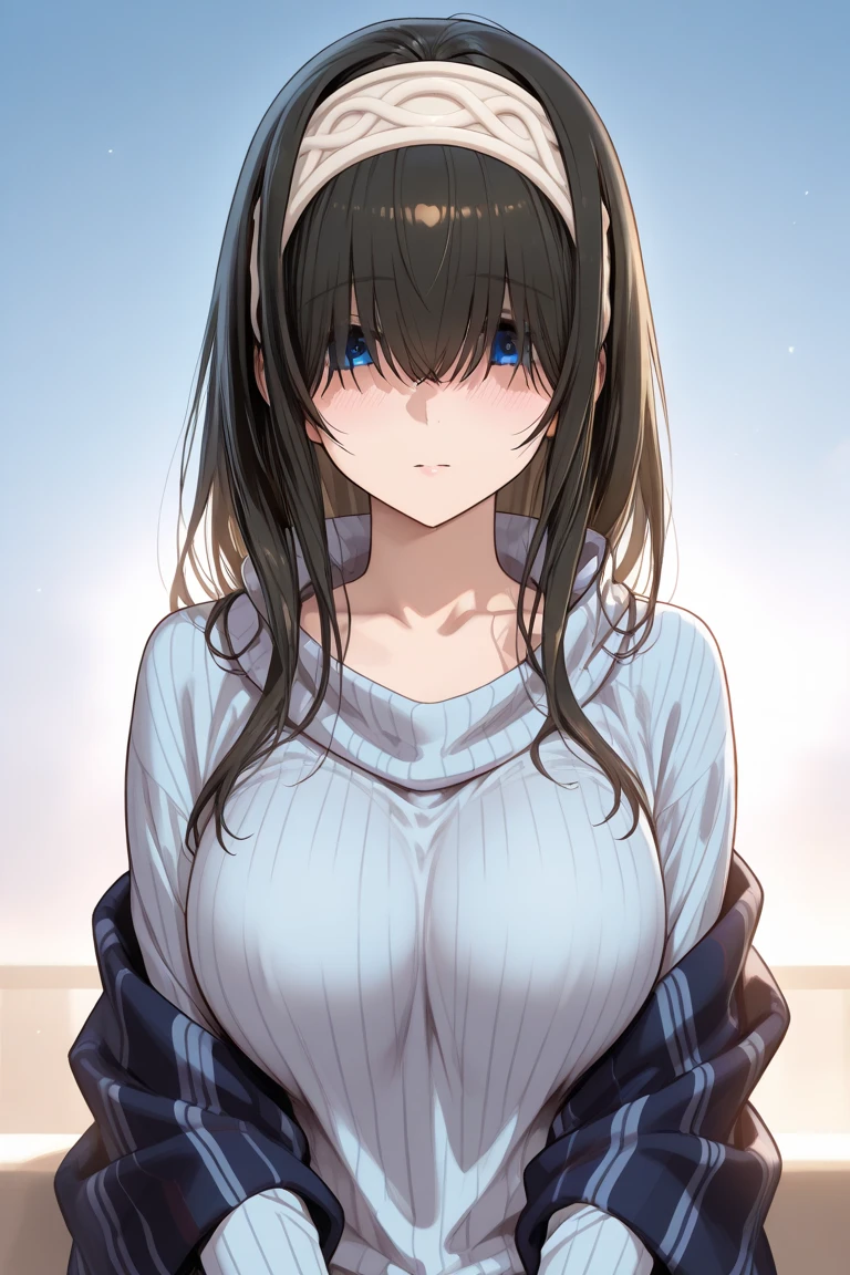 Lie down and cover your tits with your hands.