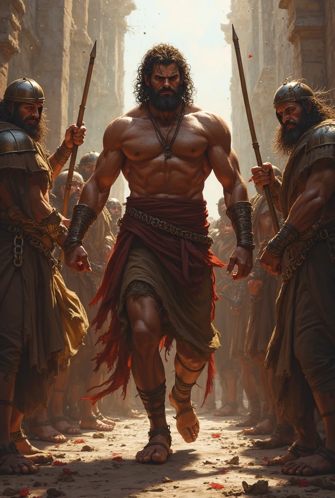 Bheem the second pandav born of vayu crushed a hundred kauravas defeated powerful rakshases like hidimba bakasura and kirmira and emerged strong after surviving duryodhan's poisoning as a child he married the rakshasi hidimbi showcasing his strength and fearless spirit