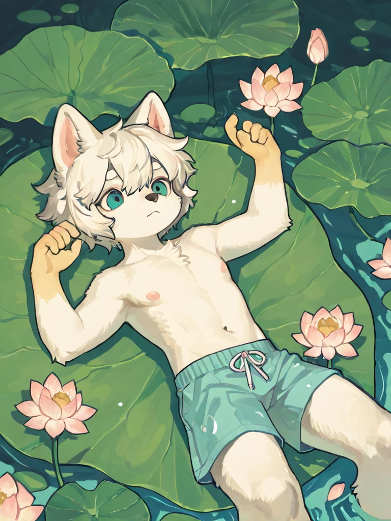 cover_page, highres, top quality, best quality, paid reward available, High-quality illustrations, unparalleled masterpiece, perfect artwork, absurdres, super high resolution, detailed background(1girl, Solo focus, furry anthro, kemono)bathing in water, beautiful refraction of water, Dreamy, mystical, erotic, Happy, joyful(Photos of solo travelers)cinematic lighting, dynamic angle,