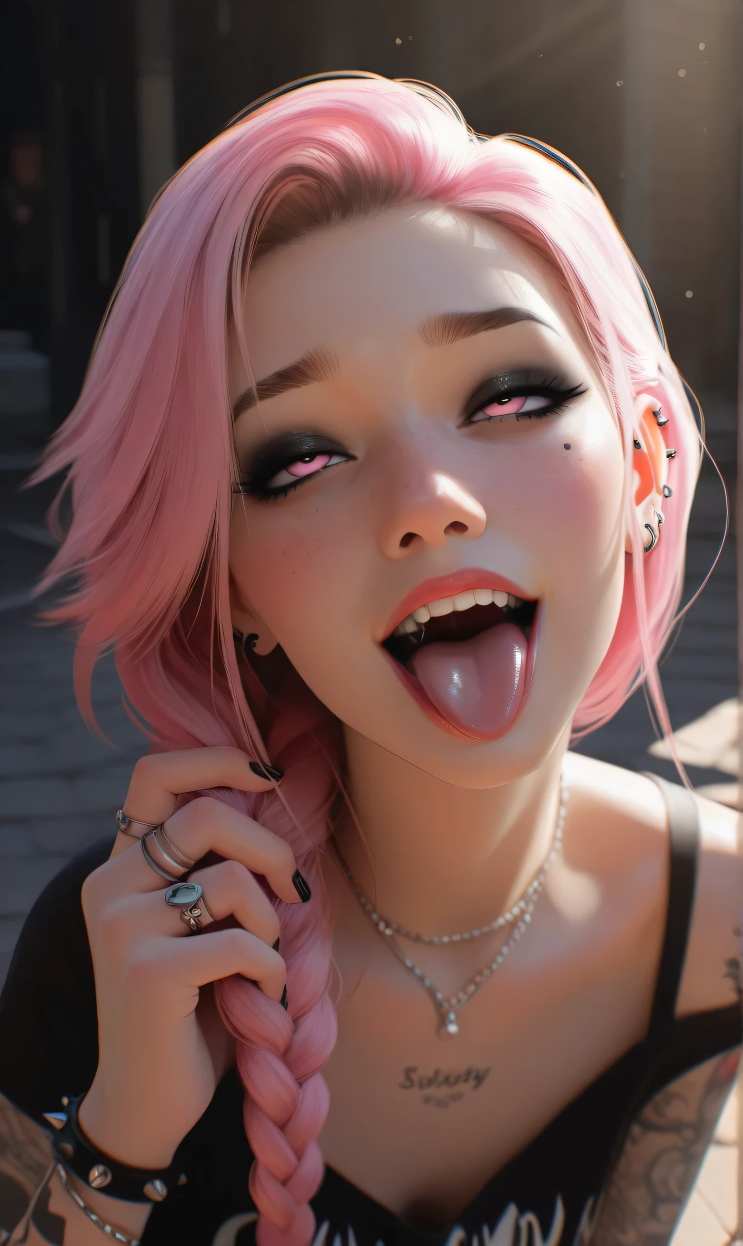 --seed=1635559615 --cfg=8 Hot Ahegao , cum explosion, cum splattered all over, licking popsicle, (nsfw), ((black and white drawing)), (hot pink hair), red eyes