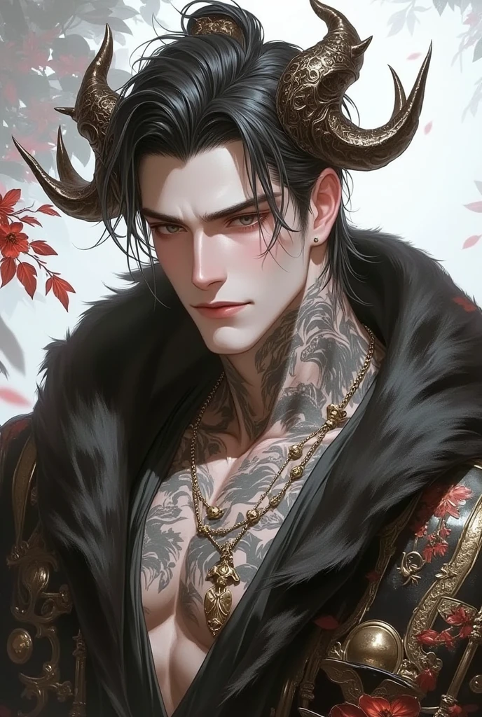 Model design,Tide play blind box,3D naked boy,GK, The whole body of the character,base,Wu Shixun,Raised sexy,coda,Long horns on the head,Transparent wings,Handsome cybernetic boy looking at camera lingerie detailed muscular reality masterpiece,musculous