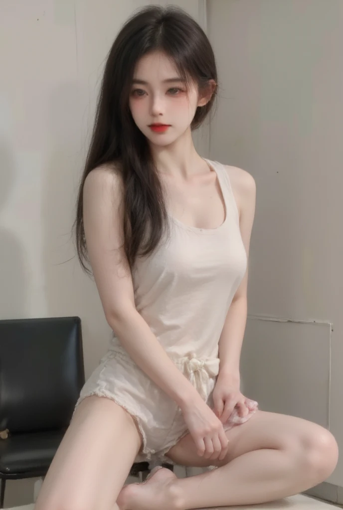 Best quality, masterpiece, ultra high res, (photorealistic:1.4),
1girl, offshoulder, deep shadow, shiny skin,messyroom, Sitting position,sitting on object,