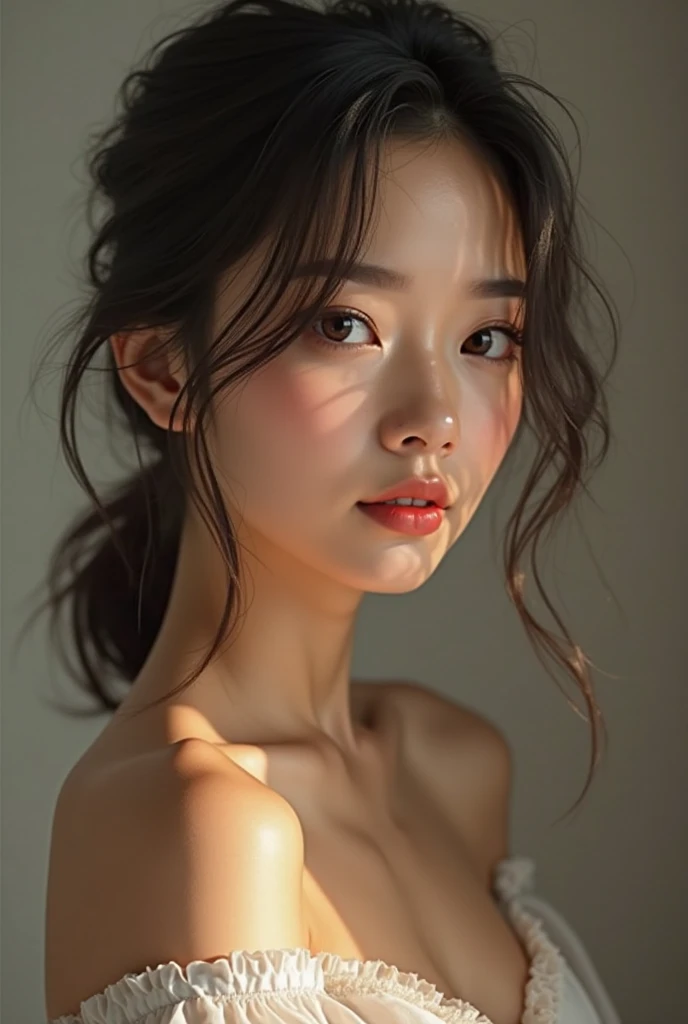 Loyal high school student、nude、front、