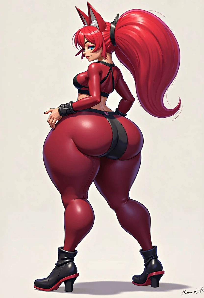 (photorealistic painting art, professional foto, 4K:1.0) Yoko Littner, (face detailed), (standing alone), very wide body, ((beautiful detailed background)), curved, very fat, Broad Hips, huge ass, thick and smooth thighs, very fat flabby arms, realistic lighting, high détail, qualidade hd , face detailed, realistic shading, fat rolls, tamanho huge ass, gigantic huge ass breasts overflowing with fat, decote huge ass, heavy, plus size, everything is fat, soft texture, beautiful big eyes, semi-realistic, dynamic angle, pattern clothes, ssbbw, ver very heavy body, fat belly rolls, bulking, weight gain, mukbang, bbw to ssbbw, bikini and thin leather shorts like her original outfit, FATASS