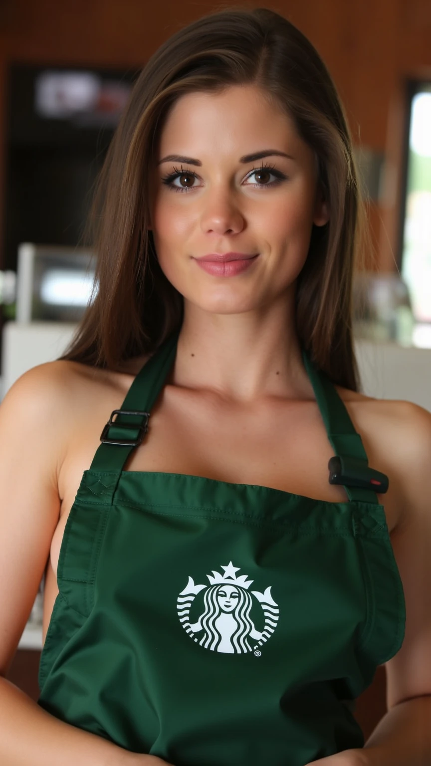(((((master piece|master piece)))))), ((((ultra photorealistic|ultra photorealistic)))) , (((high-end photos|high-end photos)))|((best quality|best quality)), ((face details |face detail))|(dressed as chef) , (green apron|green apron)| There is a woman posing for a photo, lovely young brazilian face, female brazilian portrait, brazilian woman, ((25 years old))tv presenter, beautiful brazilian woman, soft portrait shot 8K, frontal photo portrait , cute face of brazilian girls, wan lovely face fair skin, cute-thin girl-face, popular brunette makeup --auto --s2