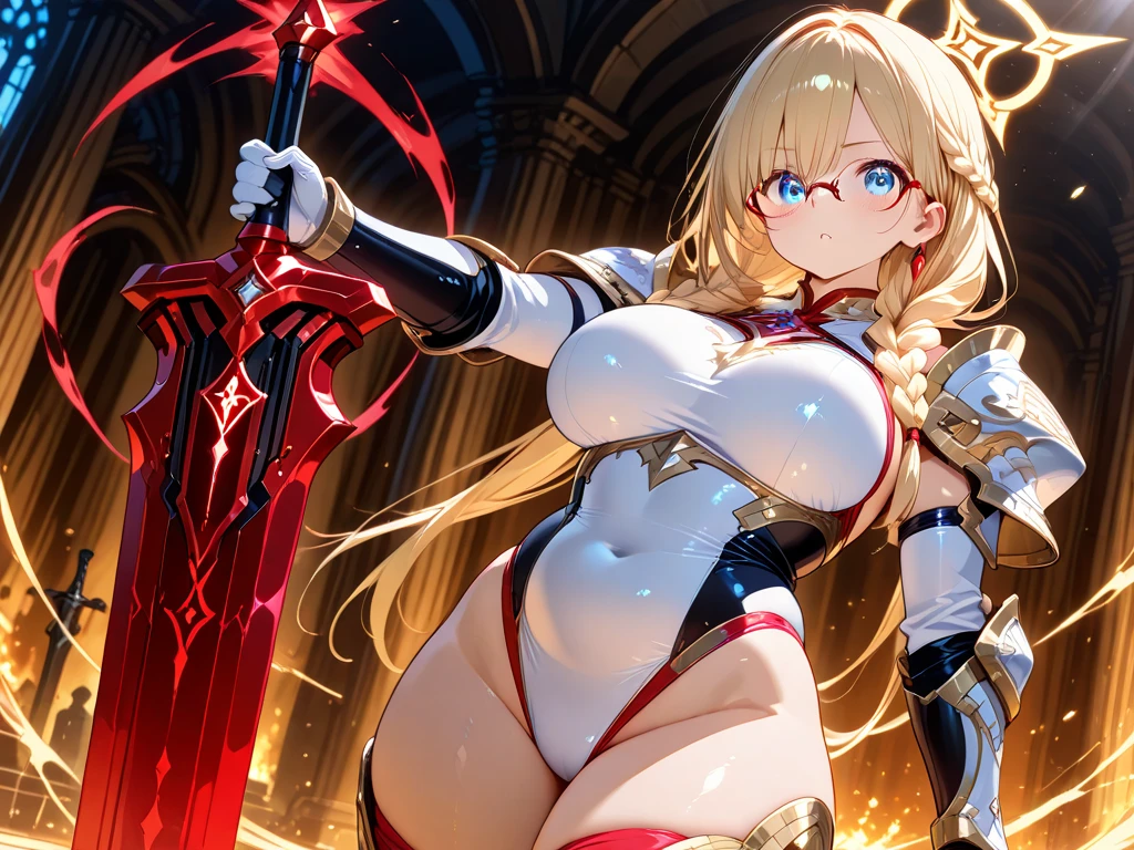 Armored, busty, naked, spreading legs, spreading pussy, tongue out, ahegao, cum