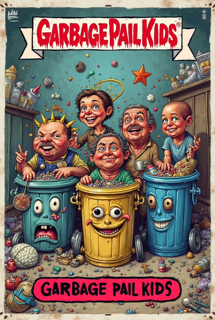 Generates some images where the famous garbage pail kids appear