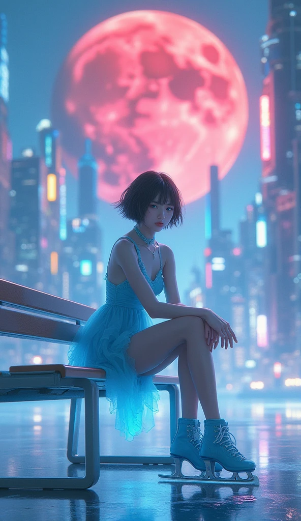 (Realistic),masterpiece,best quality,cinematic lighting,natural shadow,highest detail,professional photography,detailed background,depth of field,insane details,intricate,aesthetic,detailed face,subsurface scattering,looking at viewer,Overhead Shot,
1girl,photo of a cute girl,full body,light smile,charming,20yo,Asymmetrical haircut.Ahoge,Electric blue hair,SWAT  uniform,dark celestialskin body,void cosmic body,colored skin,flat color,jet black skin,silhouette,Sitting on edge pose,
<lora:GoodHands-vanilla:1>,<lora:add_detail:1>,<lora:Better light:1>,<lora:CelestialSkin-20_1.2+kionantArtistStyle_v10_0.6:0.8>,<lora:whirlpool:0.3>, majestic, celestial grand impressive, marvelous, wonderful