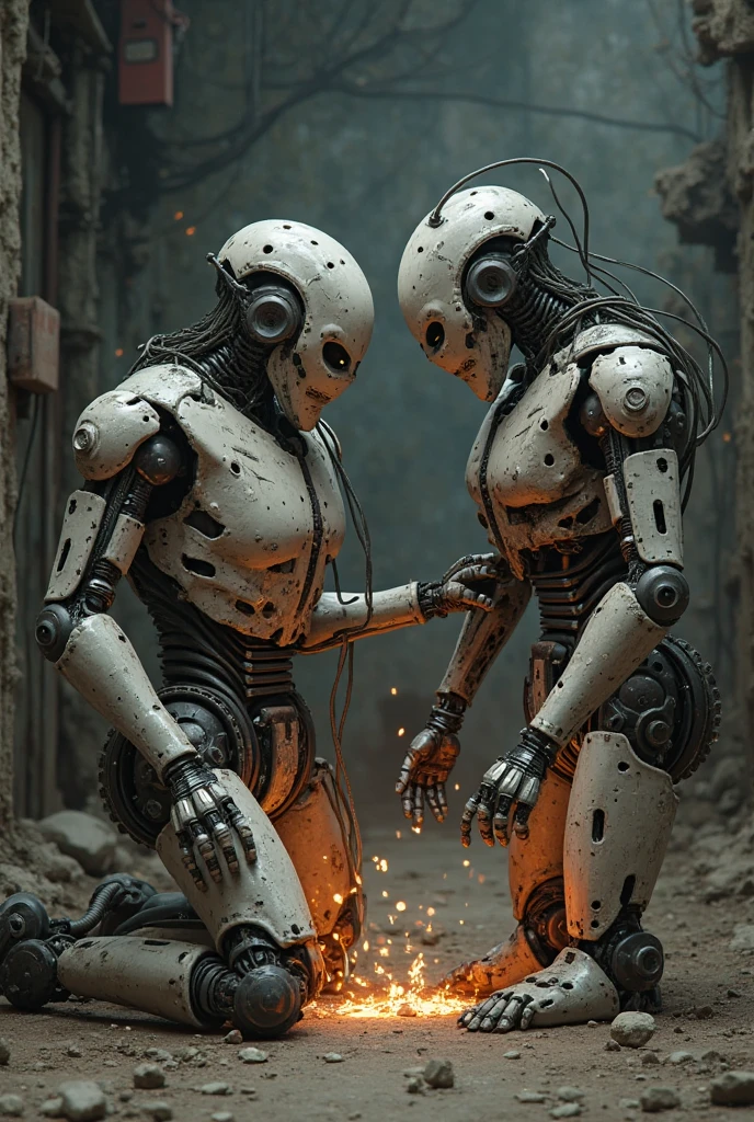 "Created with inspired ultra-detailed conceptual art | in a very developed futuristic world | electronic systems on a humanoid head | robots | have a visible detailed brain | with visible care | muscle cords | biopunk | cybernetics | cyberpunk | white marble statue | canon m50| 100 mm|sharply focused|smooth|surrealism|very detailed|intricate details|Michelangelo carving. Masterpiece. Unleash your inner Cu73Cre4ture programmer with the power of steady diffusion and bring your imagination to life! ", high detail, 8k