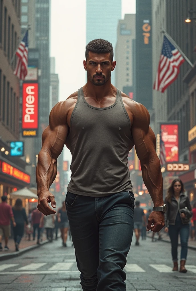 Make a man with a good body walk and people will look at him