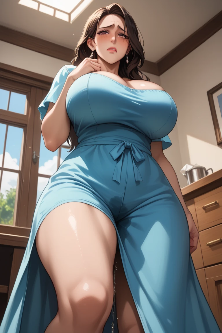 Beautiful big breasts quadratic，no brassiere，no underwares，Big breasts exposed to the air --auto