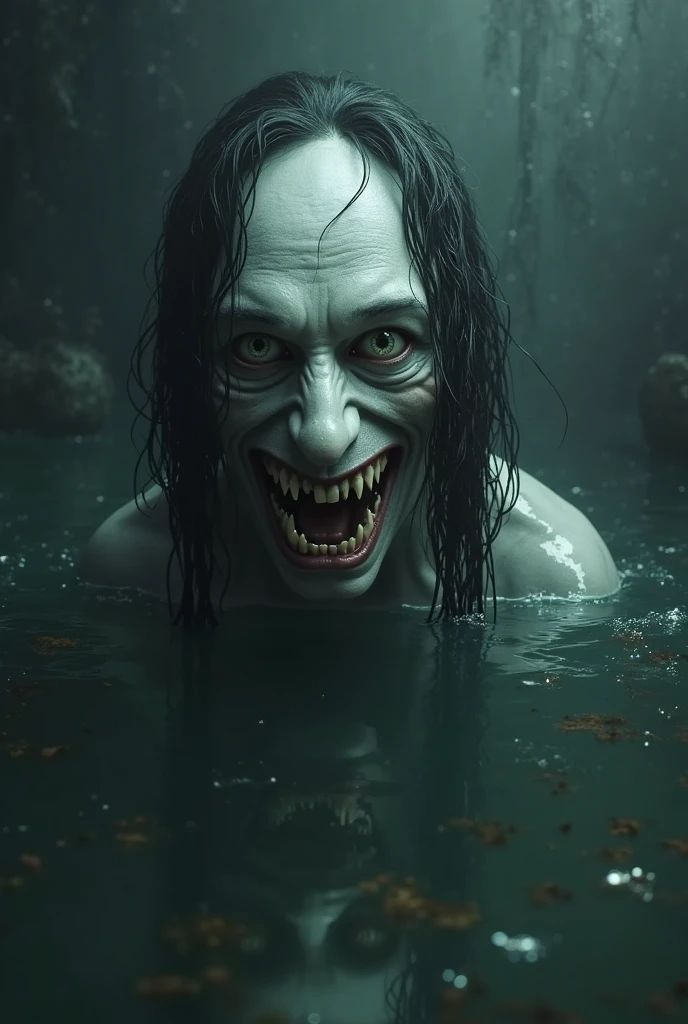 highres, masterpiece, perfect ligthing, bloom, cinematic lighting,
horror art, dread, a ghost bathing in the blood water, creepy, sharp teeth