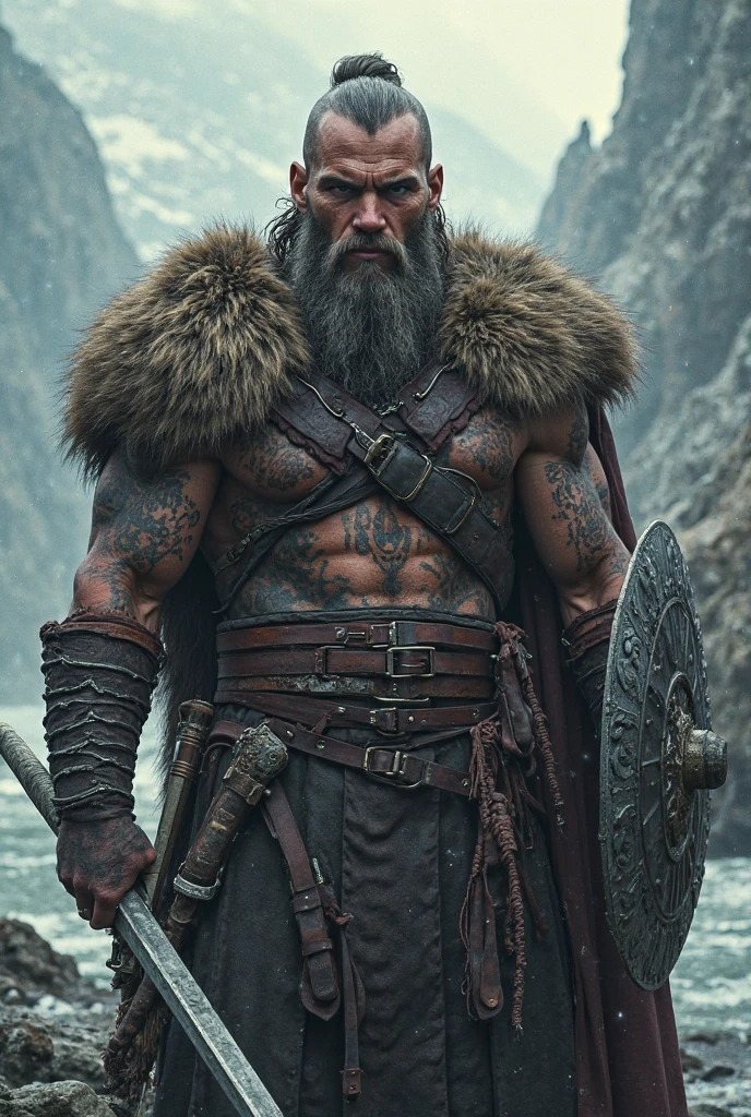 "Create a seriously battered fighter who refuses to give up, preferably a Viking with a broken heart by a girl who love an other."
