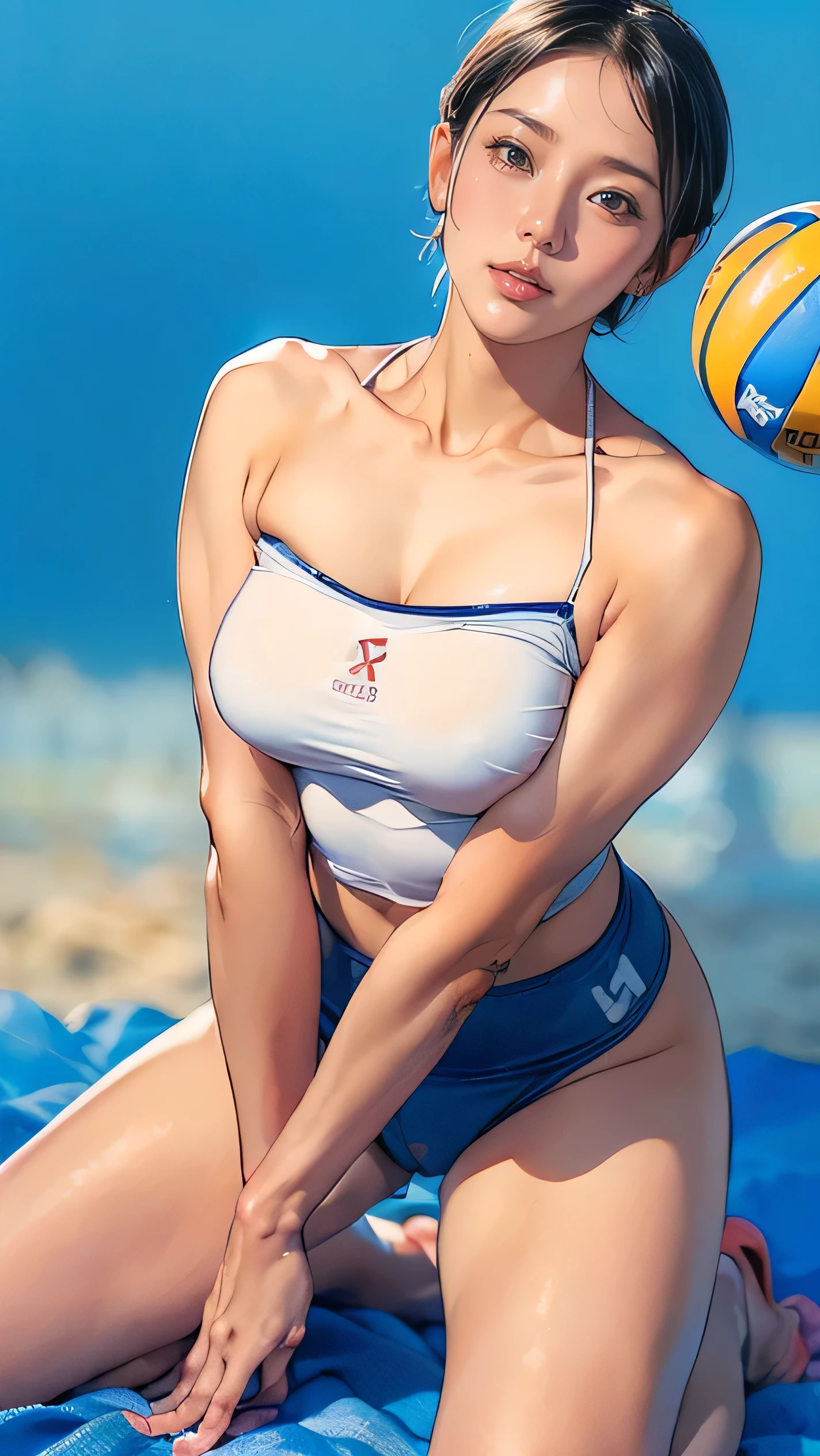 rating_explicit, score_9, score_8_up, (Tentacles blowjob:1.3), ((cum bukkake:1.2)), best quality, masterpiece, ultra high res, detailed face, ((ann takamaki)), (voluptuous), (vulgarity:1.2), (volleyball uniform), (very sweaty:1.3), (humid:1.3), (thick legs), (Tentacles:1.2),
