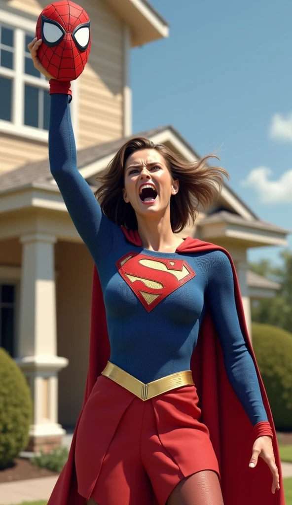Julie Hagerty 2000s Superwoman movie; saving the world; posição de levantar vôo; braços esticados para cima; floating towards the sky; HD. Photograph, ((realism)), extremely high quality RAW photograph, ultra detailed photograph, sharp focus, high resolution, (detailed skin:1,3),high quality, film grain, Fujifilm XT3,Highly Detailed, movie, (Cinematic Photo:1.3) of (Realistic:1.3)