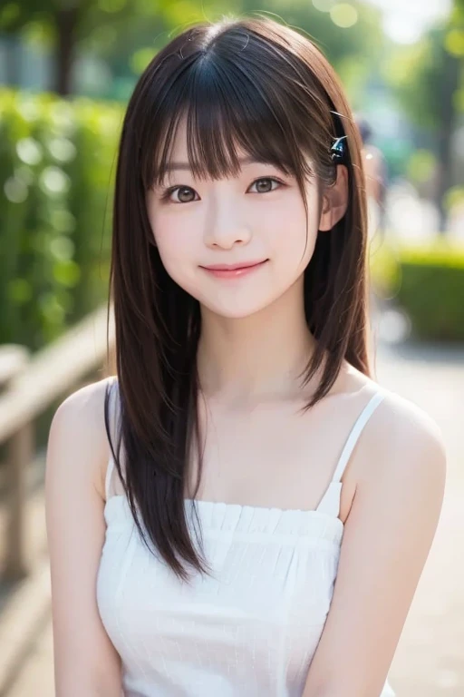 masterpiece, highest quality, Awareness-raising, Platinum Earrings, Platinum Necklace, White Dress, One Girl, cute, (Dynamic Lighting:1.2), Cinematic lighting, Delicate facial features, Detailed eyes, Sharp pupils, Realistic students, Depth of written boundary, ボケ Depth of written boundary, Sharp focus, (Ultra-detailed, bloom, Shine:1.4), Lots of little gems、Nipples are visible Red Neon、smile、Completely naked