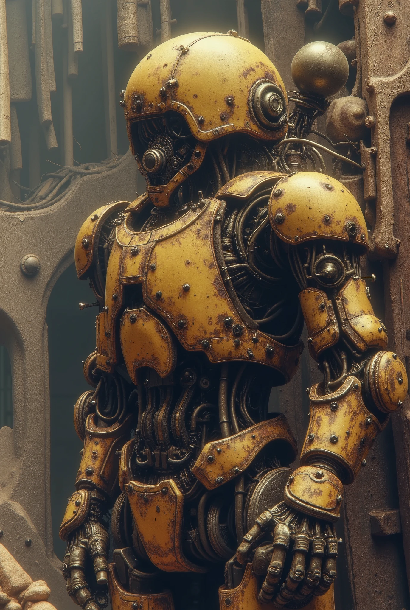 Mechanical Decay
Exposed Robotics
Rugged Elegance
Worn Metal Textures
Rusted Armor Detail
Inner Circuitry Exposed
Scarred Mechanical Surface