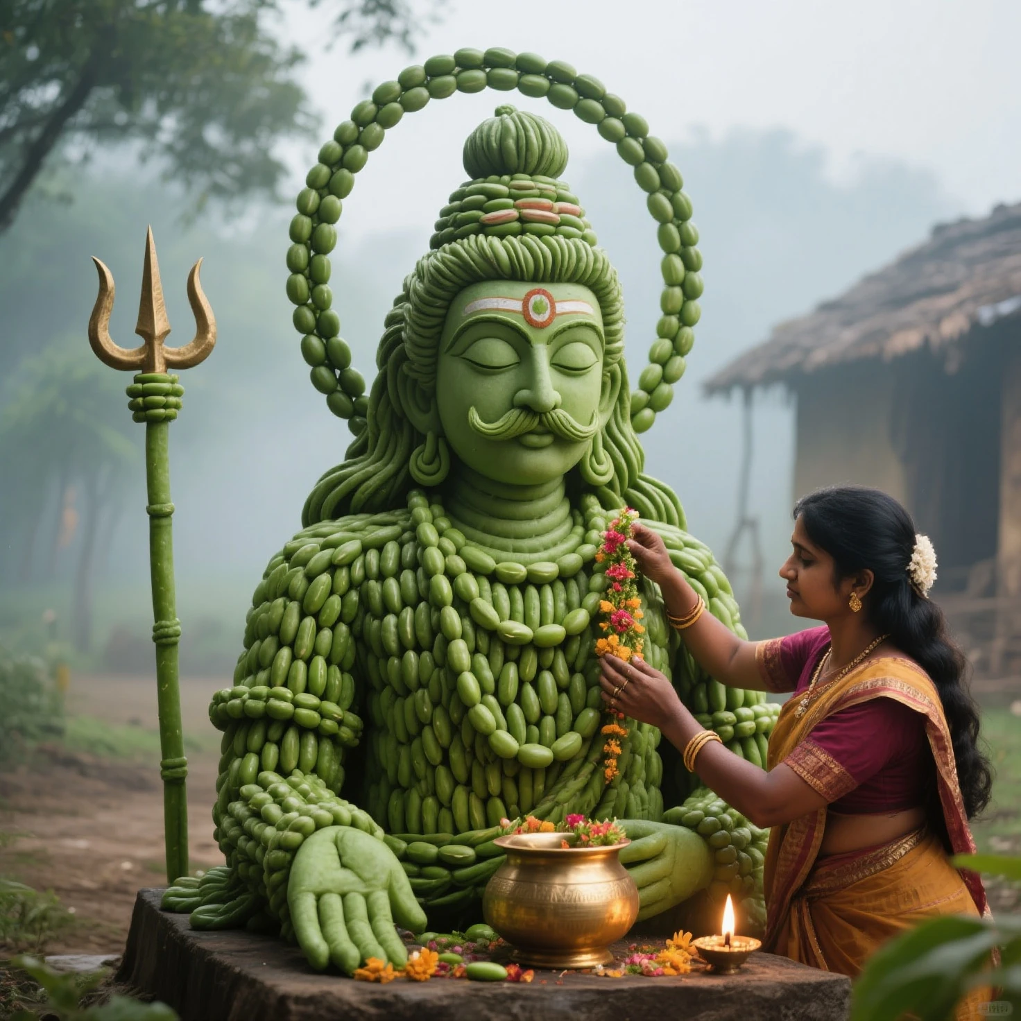 An old woman and create lord Shiva