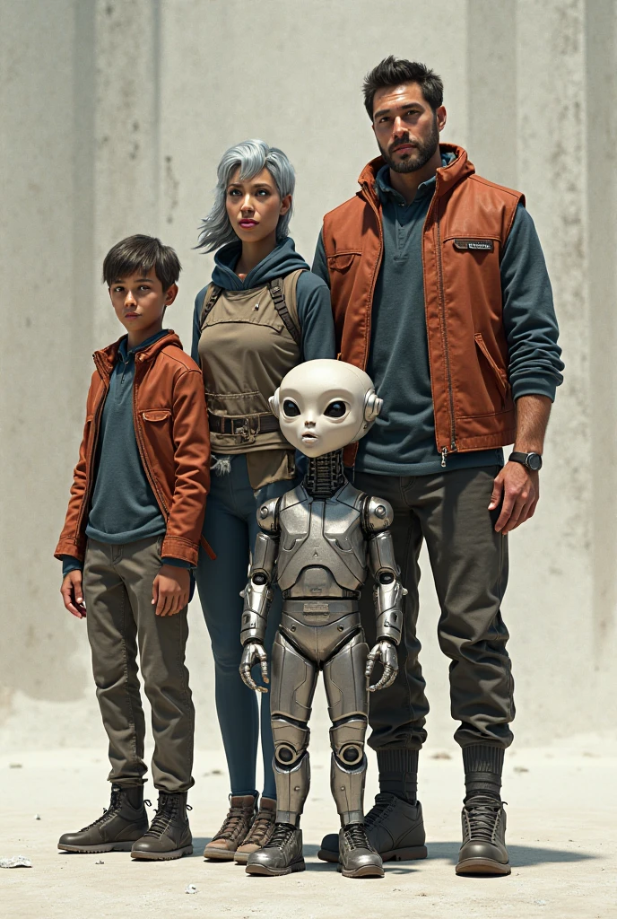 male and female toddlers dressed as robots
