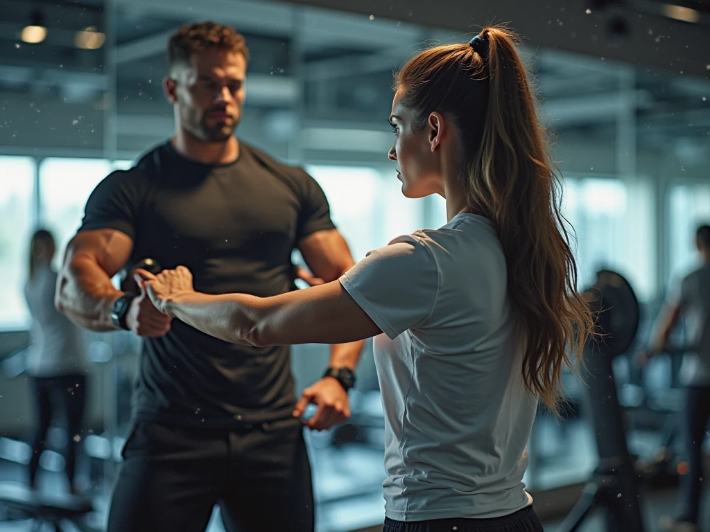 People training in the gym